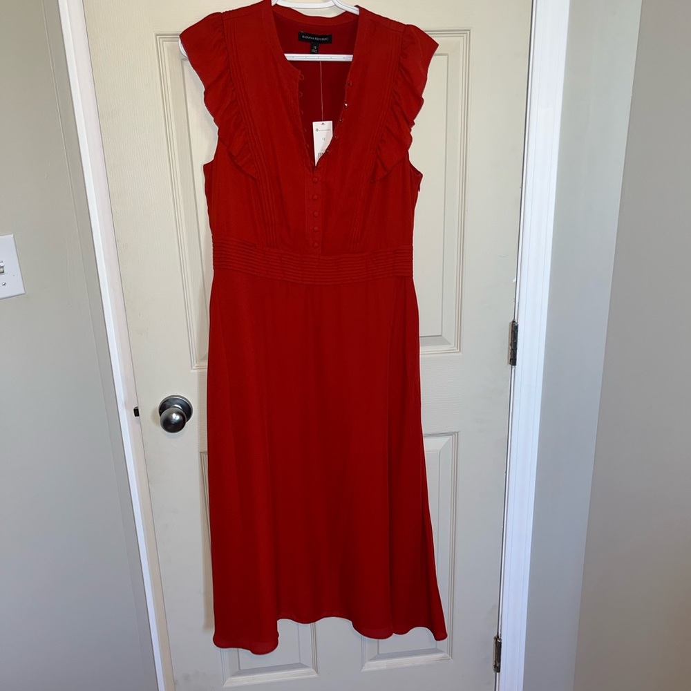 NTW Banana Republic red mid-length dress